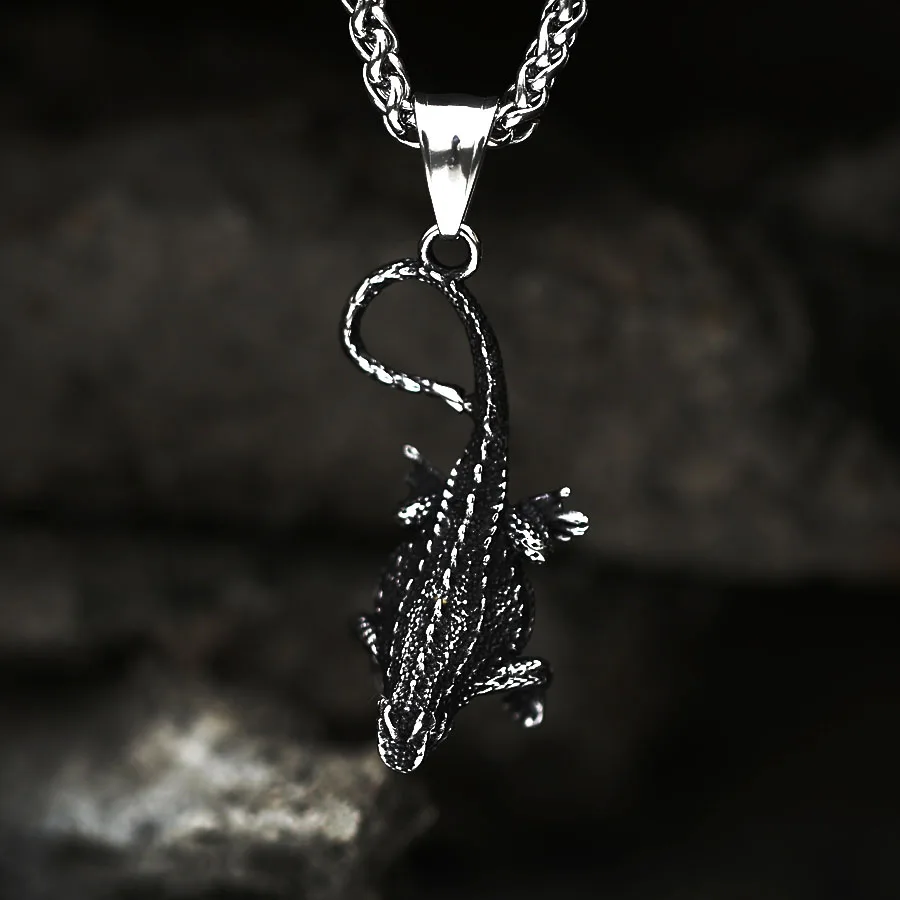 Стали солдат уникальный нержавеющая сталь ящерица кулон для человека личности