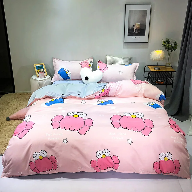 Cartoon Duvet Cover Set Child Cute Bedding Single Double Queen King 220/240 Bed Sheet Pillowcase Bedcover Linens Quilt | Дом и сад