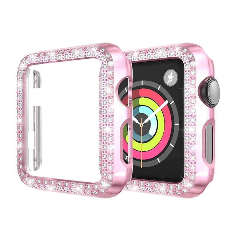Алмазный чехол для apple watch Series 5 44 мм 40 мм iWatch 4 защитная крышка экрана PC Watch Case для apple watch 3 Case 38 мм 42 мм
