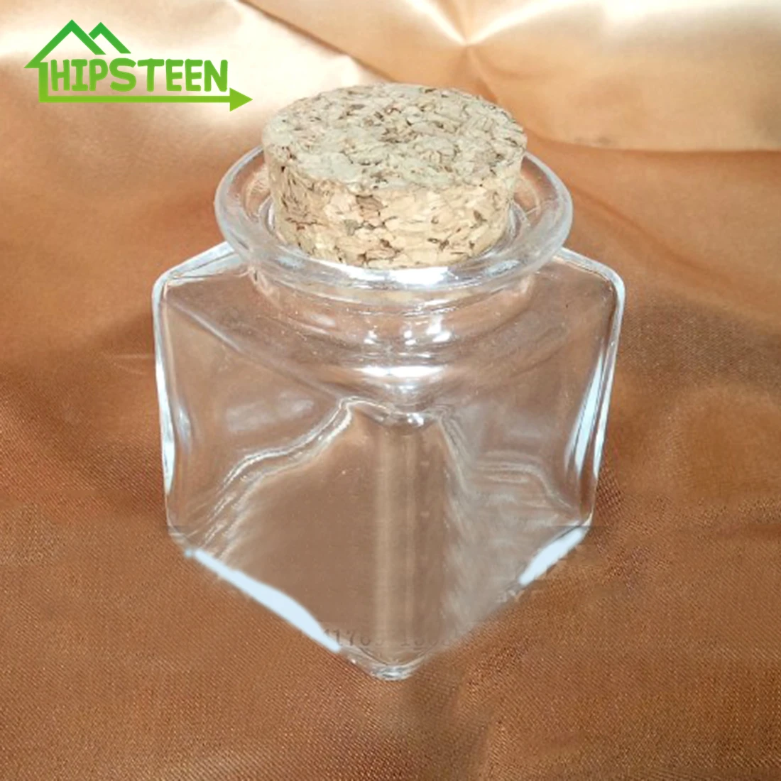 10 шт. квадратные банки 50 мл с пробками прозрачные маленькие стеклянные бутылки