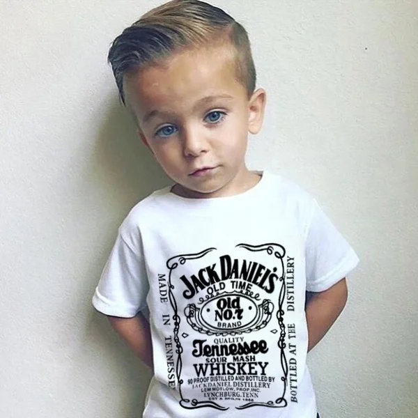 Модная детская футболка с принтом для маленьких мальчиков Топы короткими