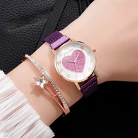 cute women bracelet watch fashion leather strap ladies watch heart shaped dial cheap exquisite clock gift