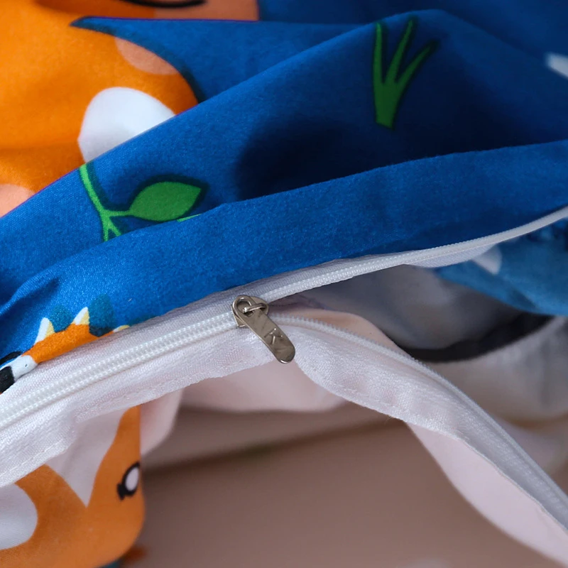 Twin Queen King Dinosaur For Boys Girls Kids Bedding Set Printed Microfiber Soft Blue Quilt Duvet Cover Bed Pillowcase |