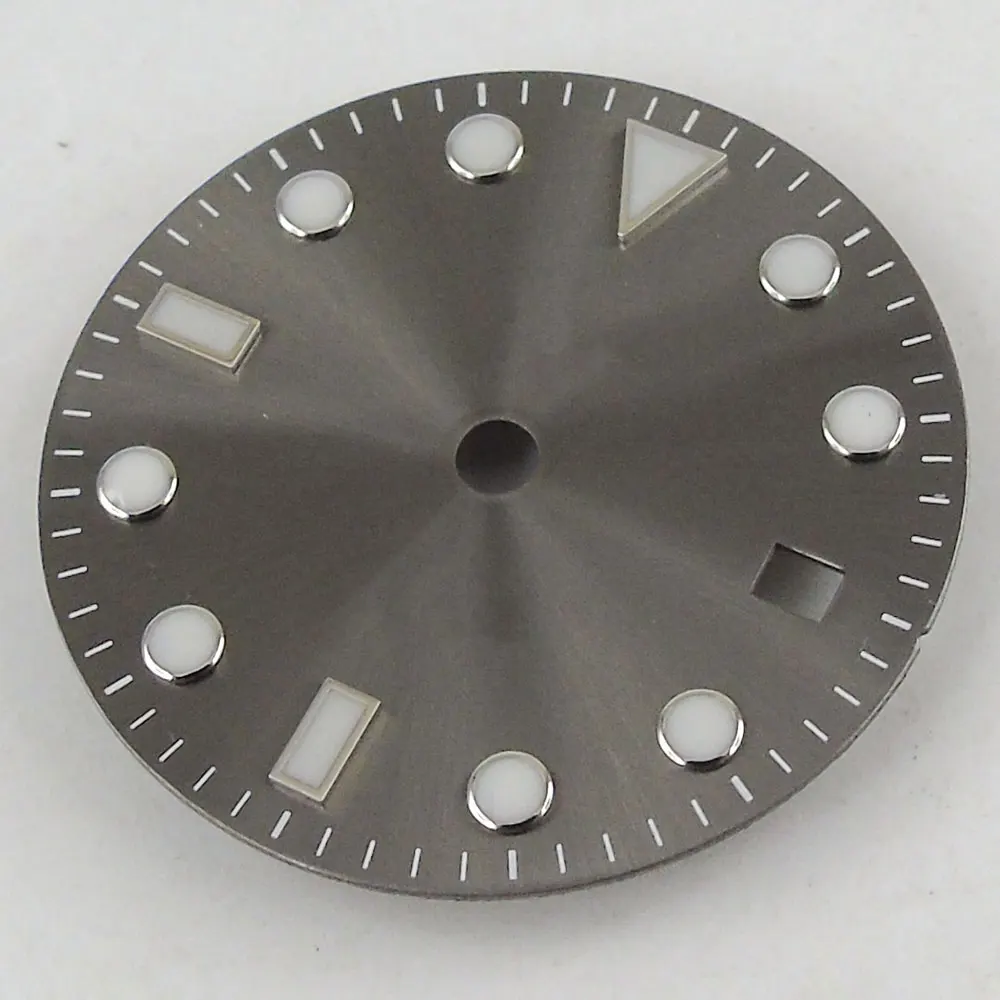 Dark Grey Dial 28,5 мм Чистый стерильный серый синий циферблат Калибр eta 2824 2836 mingzhu 2813 мужские часы - Цвет: Dark Grey Dial