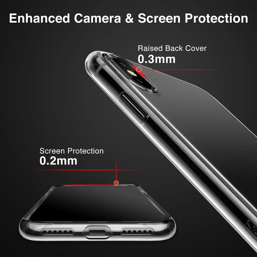 Чехол ESR для iPhone X XS XR Max прозрачный чехол бампер мягкий из ТПУ 7 8 Plus защитный