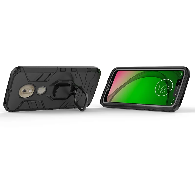 SemgCeKen armor кольцо на палец магнитный автомобильный держатель чехол для motorola moto g7 plus