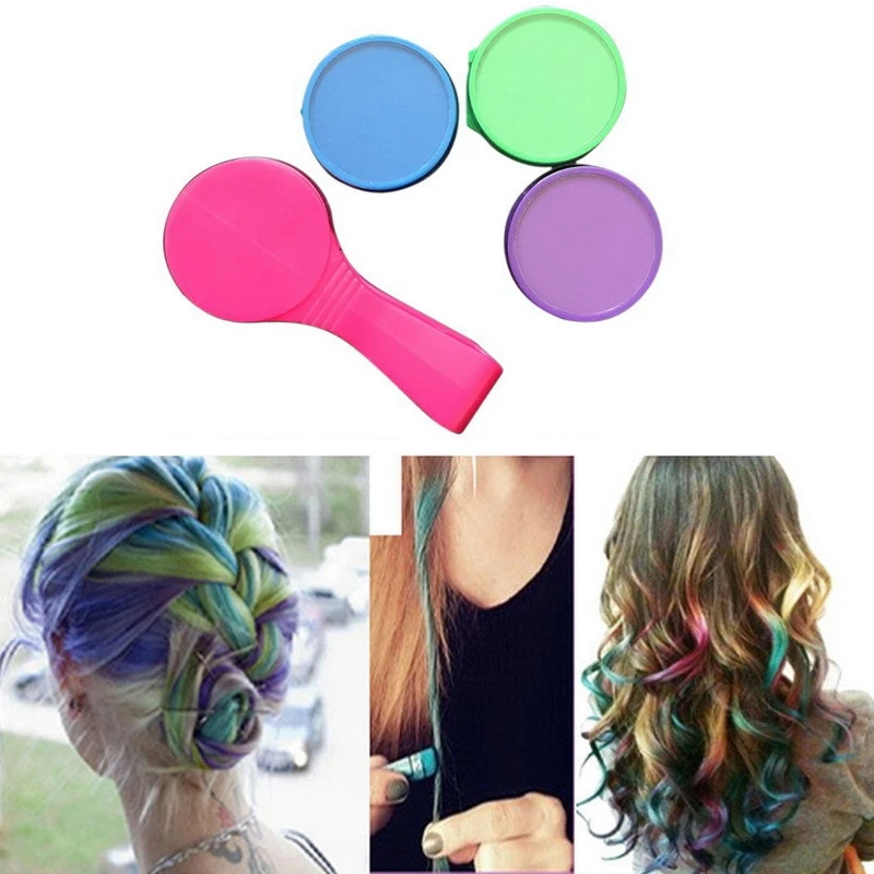 4 цвета временная краска для волос меловая пудра красоты одноразовая суперкраска