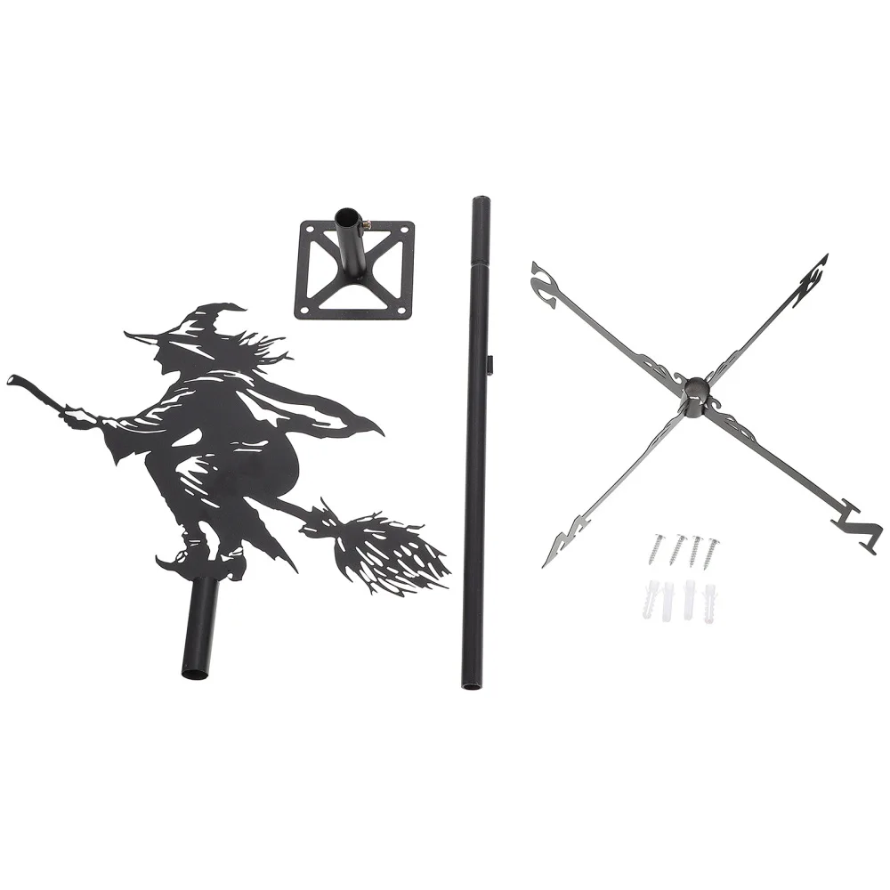 

1Pc Witch Weathervane Wicked Witch Weathervane Metal Direction Vane Decor