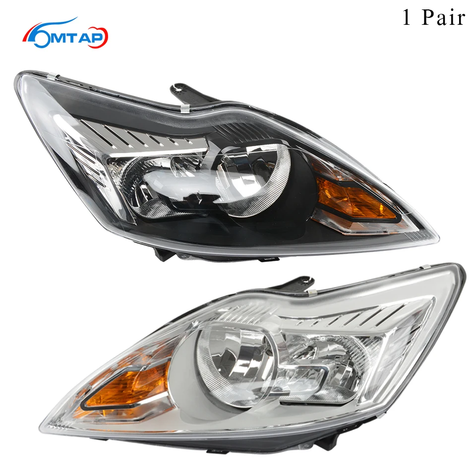 Налобный фсветильник рь MTAP 2 шт. в сборе галогенный черный белый для Ford Focus MK2 2009 2010