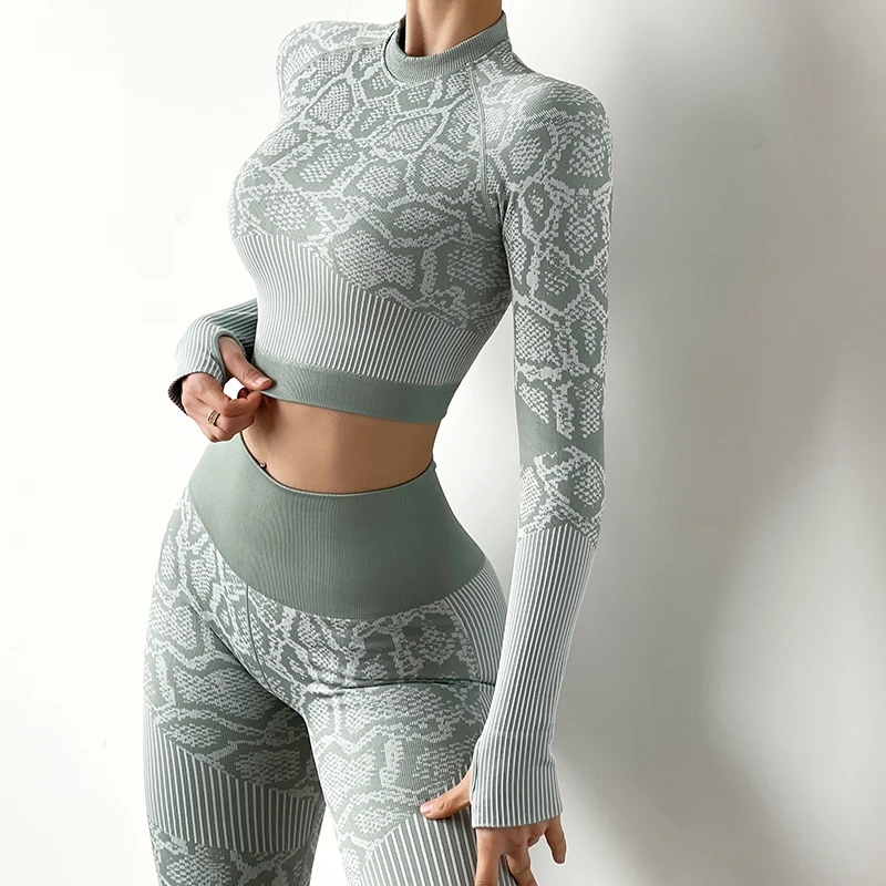 Спортивная Женская высокоэластичная облегающий влагоотводящий костюм для йоги