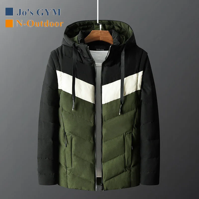 Теплая зимняя Толстая бархатная Мужская куртка с капюшоном для отдыха пальто