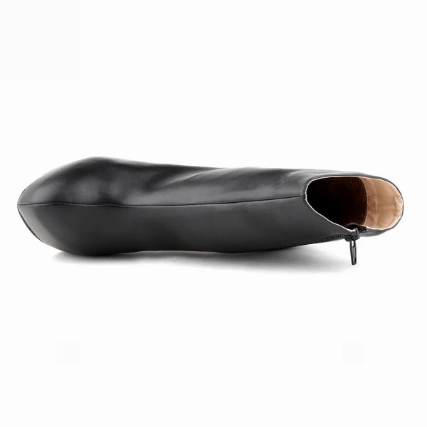 

LOSLANDIFEN 2021 Autumn Winter Women Boots Sexy High Heels PU Leather Round Toe Platform Short Ankle Wedding Shoes 819-7MA