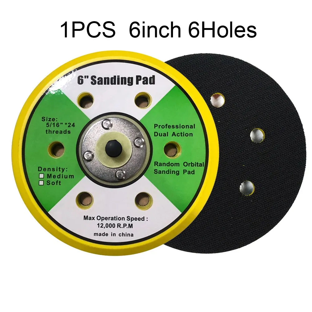 

6inch 150mm Backing Pad Hook And Loop Sanding Pads Male Thread Grinding Disc For Orbital Sander Grinder