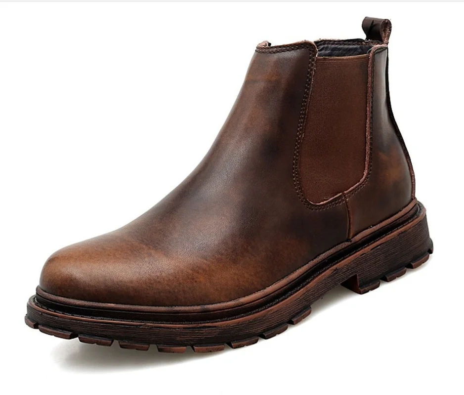

Stylish British Ankle Boots Men's Chelsea Army Boots High-Top Casual Shoes