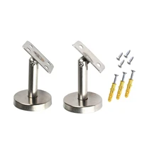 6pcslot 304 stainless steel handrail wall floor mount straight post bracket adjustable with screw anchor