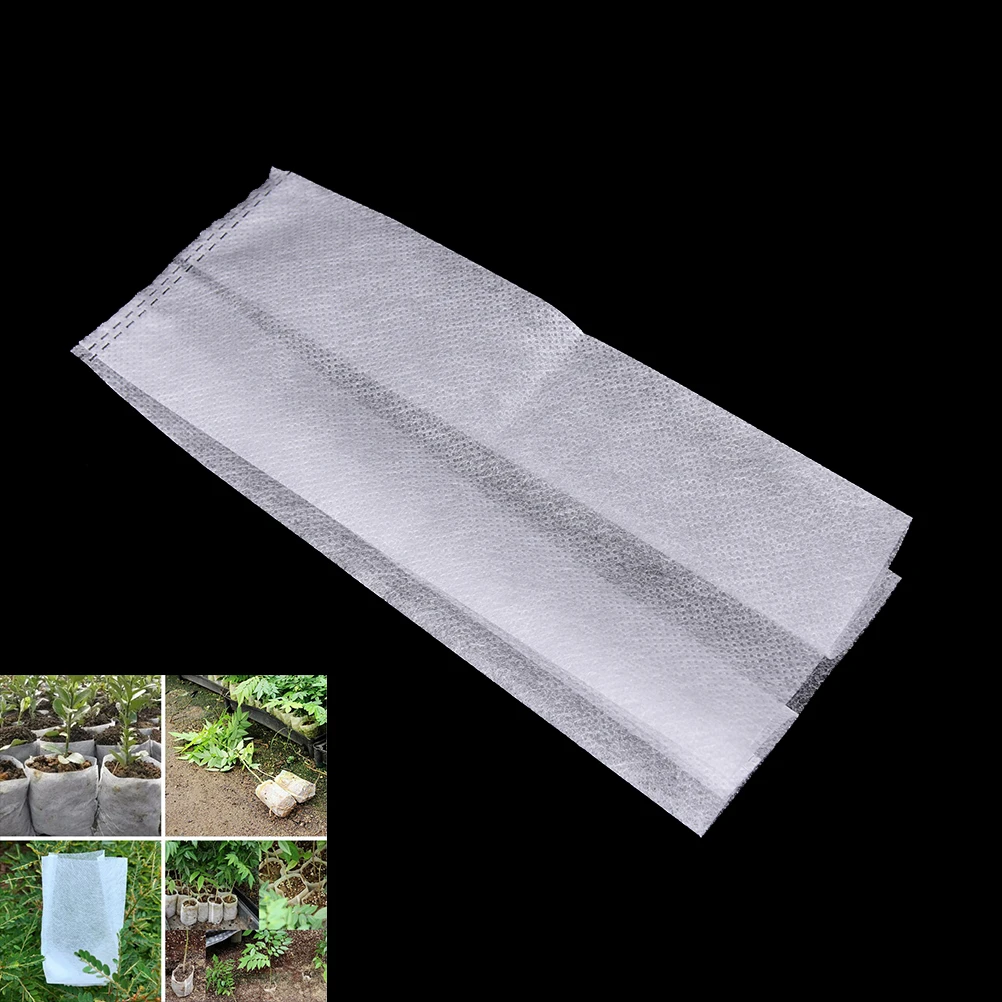 

100 Pcs Full All size Biodegradable Plant-Fiber Nursery Pots Seedling-Raising Bags Environmental Protection Non-woven Grow bag