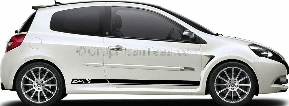 

Clio RS Sport Side Stripe Car Body Stickers Custom Vinyl Graphic Decals