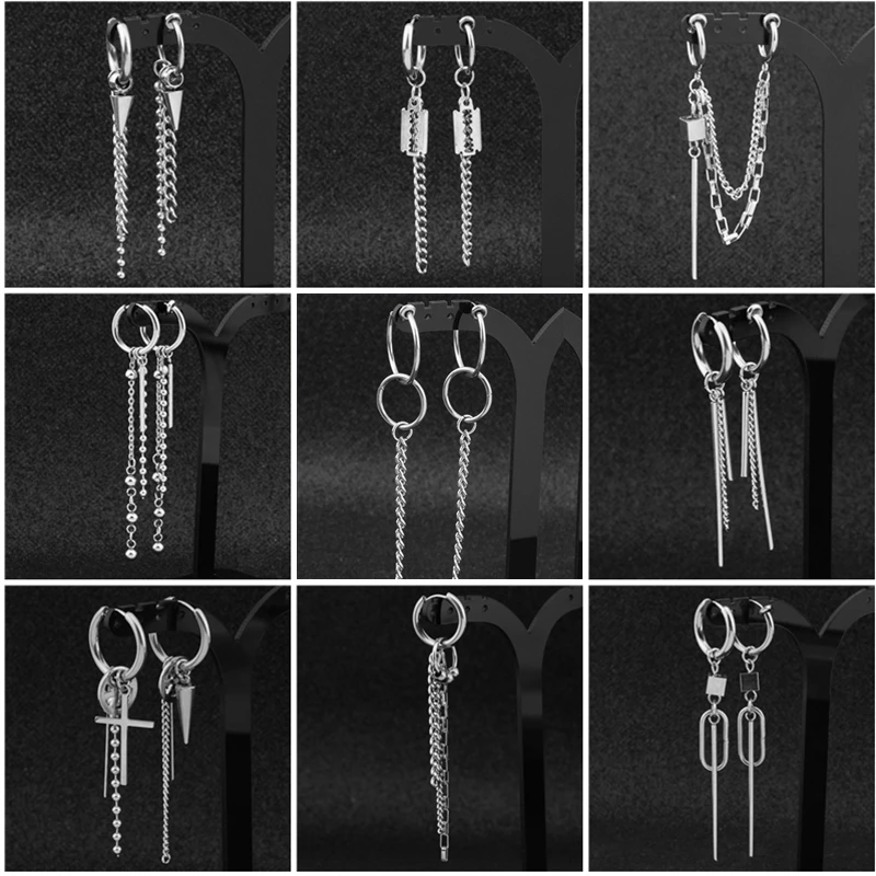 Женские одинарные конические Серьги-цепочки из нержавеющей стали 2020 корейские