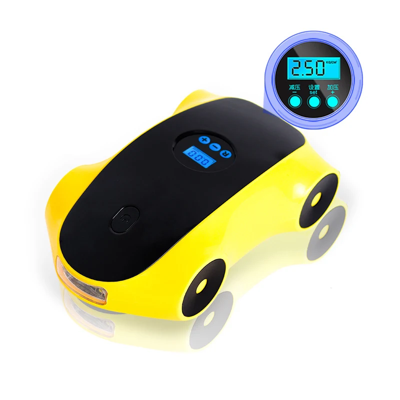 Автомобильный надувной насос 12V Цифровой портативный воздушный компрессор