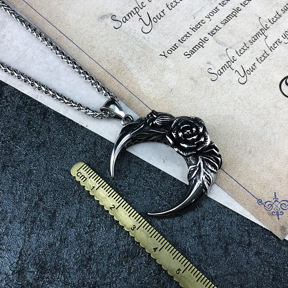 Ожерелье цепочка из нержавеющей стали в стиле ретро панк и готика для женщин
