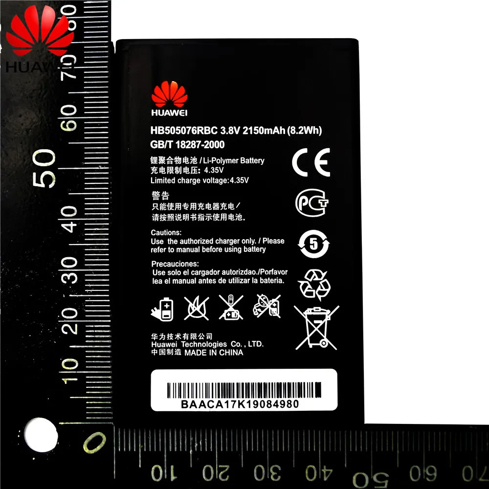 3 8 V 2150 мА/ч HB505076RBC Чехол для мобильного телефона Huawei Ascend G527 A199 C8815 G606 G610 U20 G700 G710 G716