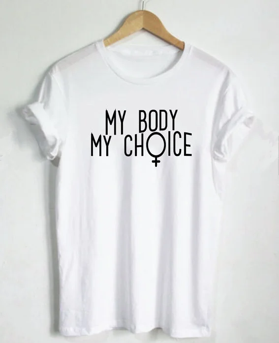 Женская футболка с надписью My Body Choice повседневная забавная женские готические