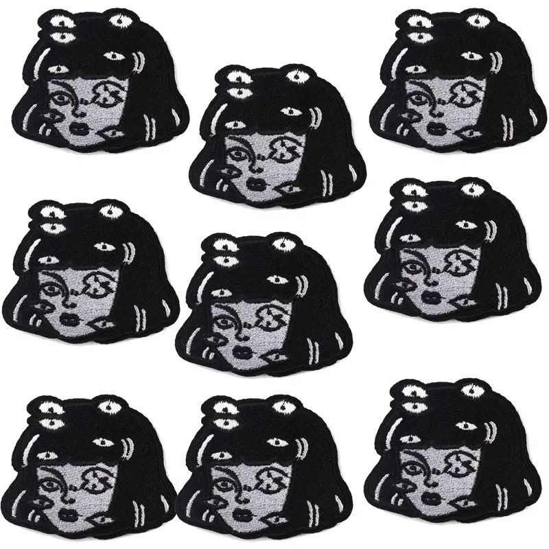 10 шт./компл. патч в стиле панк вышитые патчи для одежды термоклейкие нашивки