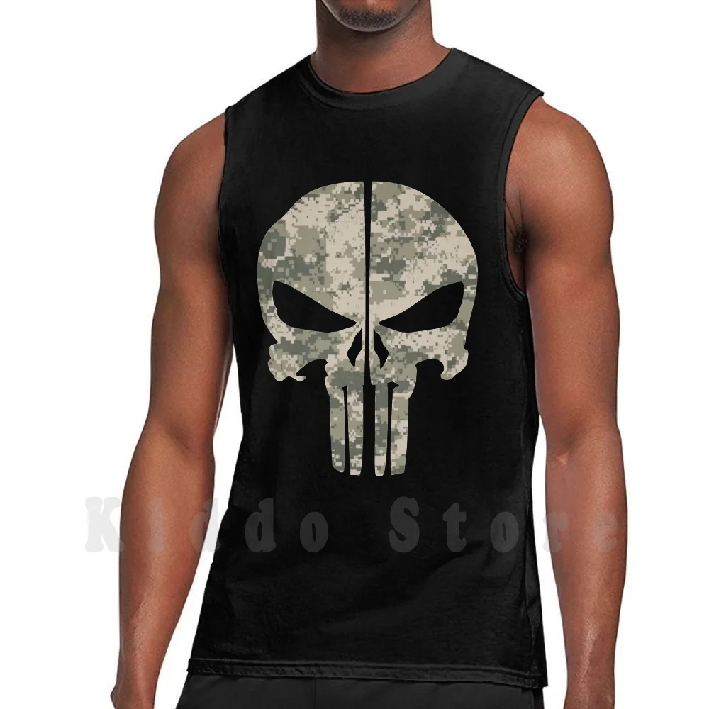 

Camouflage Skull tank tops vest sleeveless Camouflage Skull Bone Skeleton Outline Camo Cool Day Of The Dead Punisher