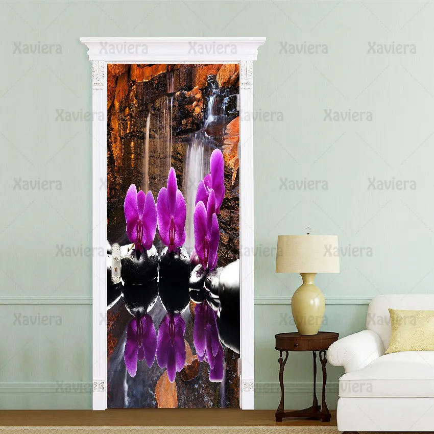 

3D Door Stickers Home Decor Nordic Style Scenery For Room Door Print Art Pictures PVC Door Landscape Self Adhesive Wallpaper