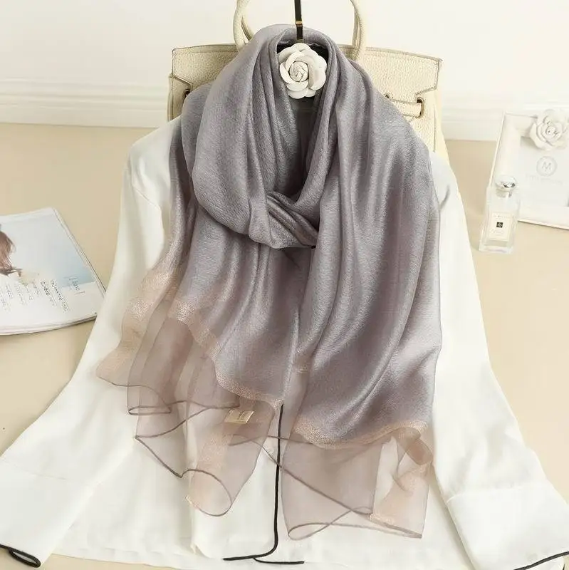 

Monochrome Silk Wool Scarf Autumn and Winter Decoration Scarf Shawl New Solid Color Silk Wool Scarf Headband Women