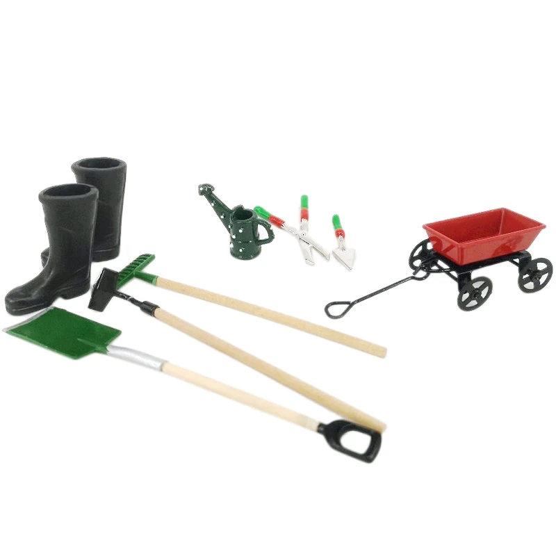 

1: 12 Scale Dollhouse Miniature Garden Tools Set Toys Dollhouse Garden Decoration Accessories