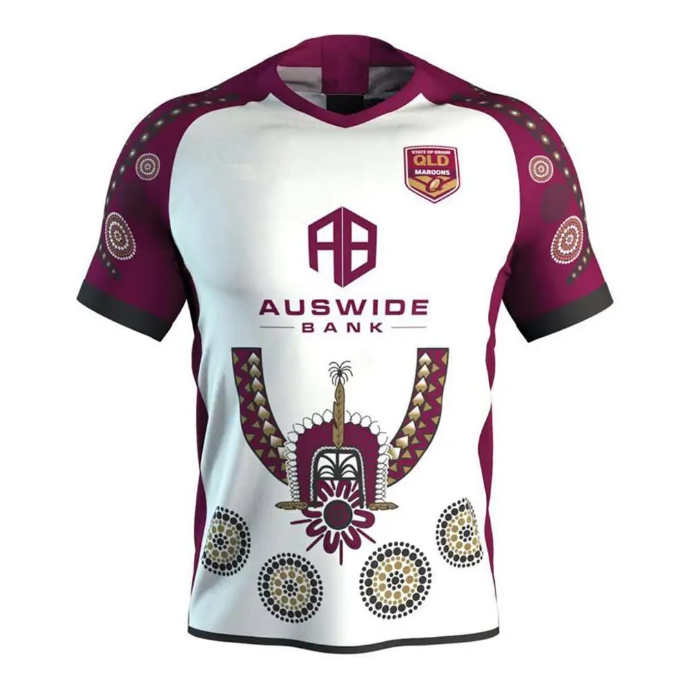 QUEENSLAND MAROONS футболка для регби Размер: S-3XL принт на заказ номер имя качество идеальное - Цвет: 2019 INDIGENOUS