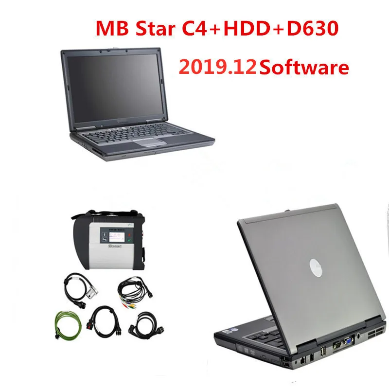 D630+ полный чип MB Star C4 SD подключения+ 320 Гб HDD,12 полное Программное обеспечение компактный 4 диагностический инструмент мультиплексор для диагностики MB
