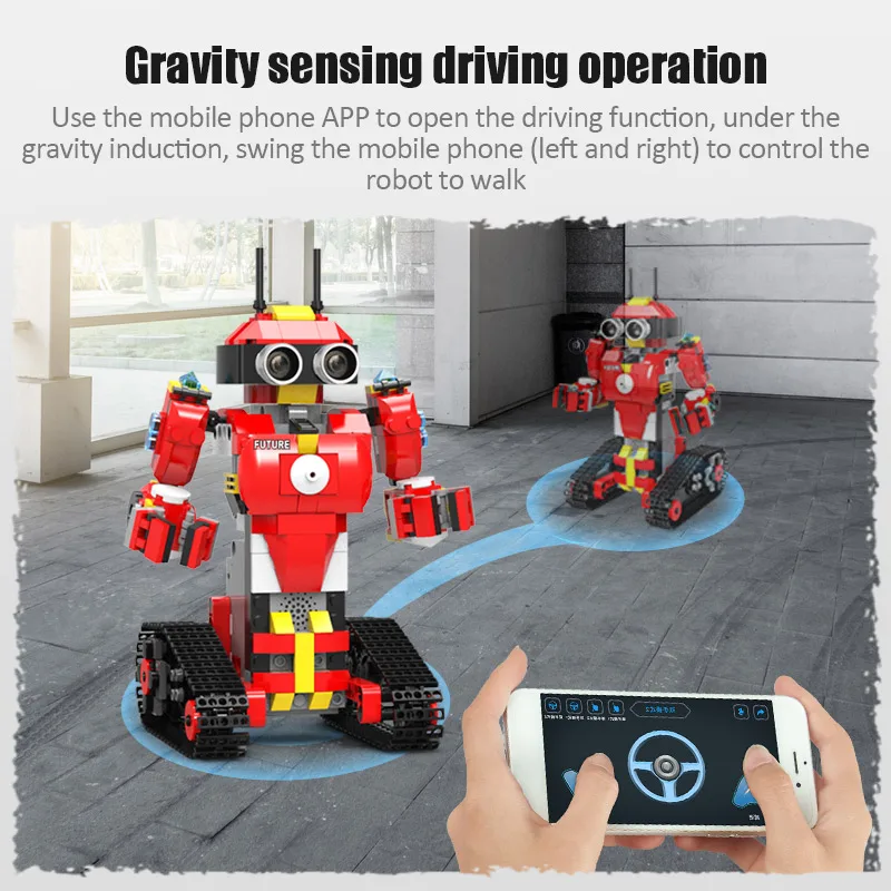 City APP Remote Control Robot Programmable Building Blocks Technical RC Model Bricks DIY Toys for Children Gifts | Игрушки и хобби