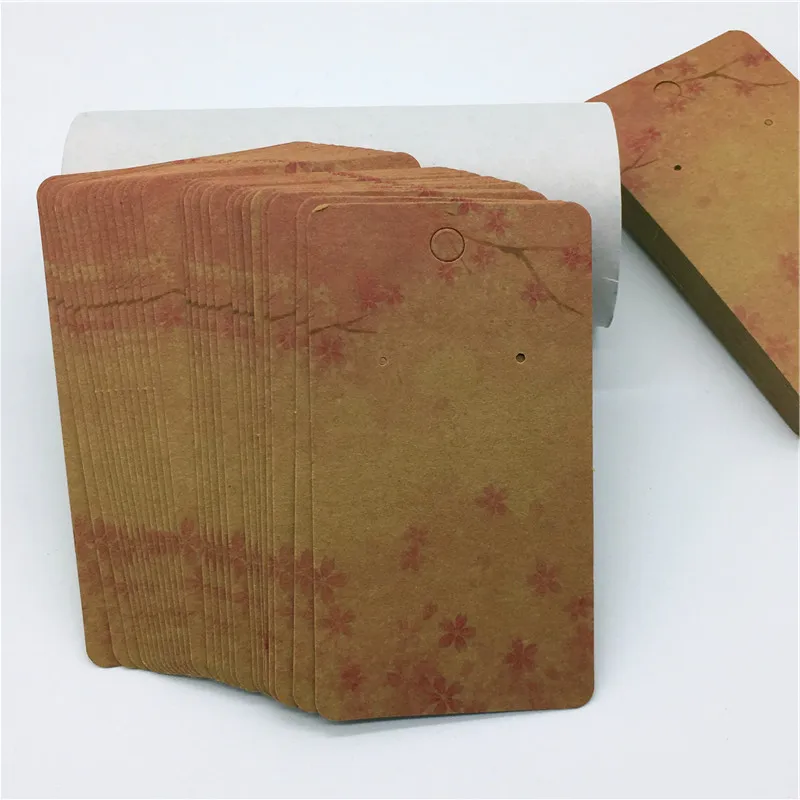 

100pcs Pink Flower Jewelry Sets Cards,Necklace/Earring/Hairpin/Pendant Packing Cards