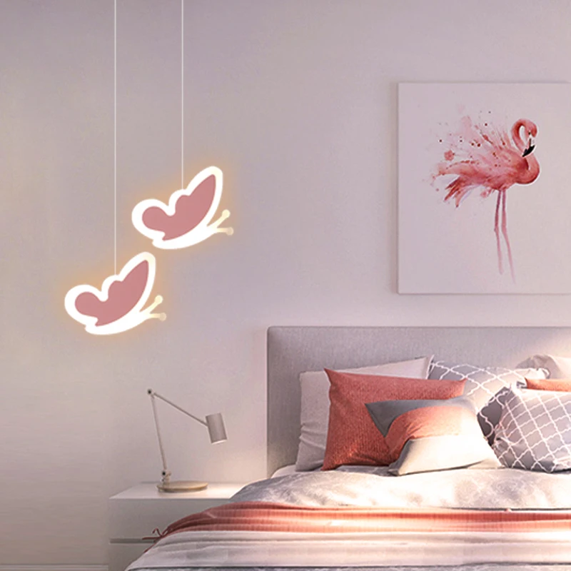 

Children's Room Pendant Light Butterfly Bedroom Bedside Hanging Lamp Kindergarten Nursery Restaurant Cafe Decor Suspension Lamps