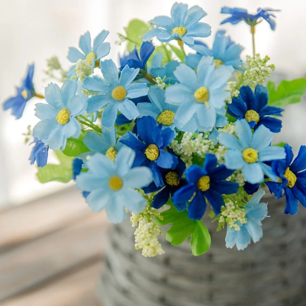 

Artificial Fake Silk Simulation Flower Daisy Bunches Party Home Wedding Floral Decoration for Home Garden Office Party