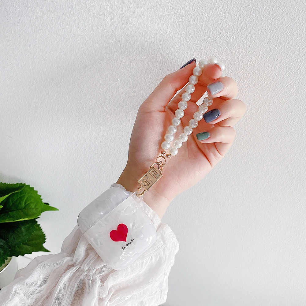 Чехол для наушников Apple Airpods Pro 2 в 1 с жемчужиной шнурки роскошный чехол Защитный