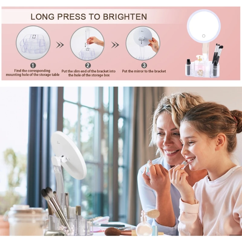 Зеркало для макияжа с светильник кой зеркало туалетного столика 10-кратным