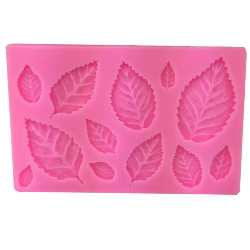 Силиконовая форма в форме листа розы листья кекс Топпер помадка формы для