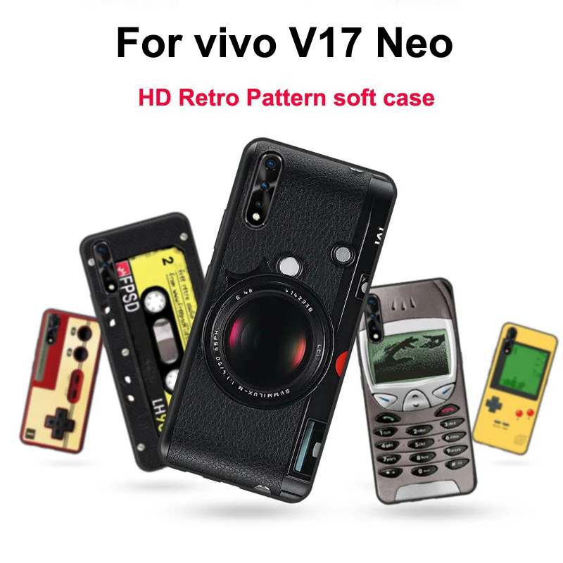 6 38 &quotсиликоновый чехол для vivo V17 Neo V17Neo задняя крышка в ретро стиле мягкий V 17