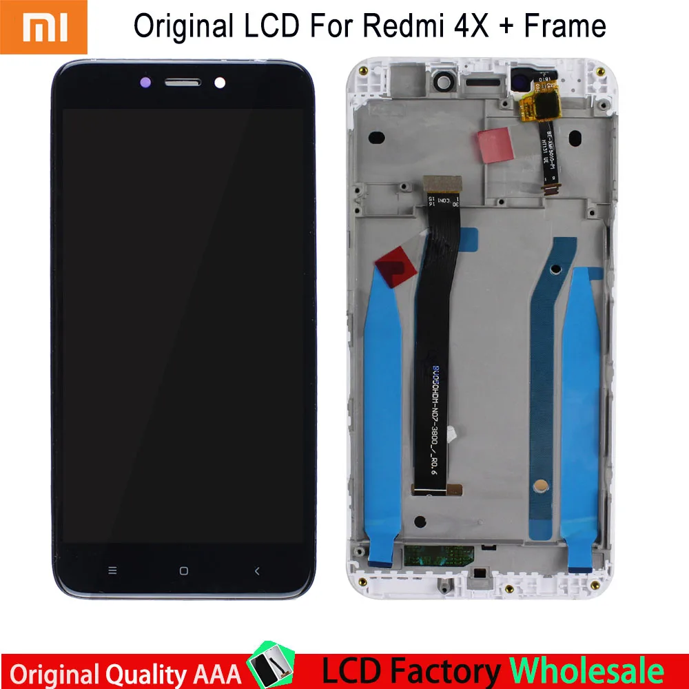 Для 5 0 &quotXiaomi Redmi 4X ЖК дисплей + сенсорная панель дигитайзер с рамкой для Поддержка