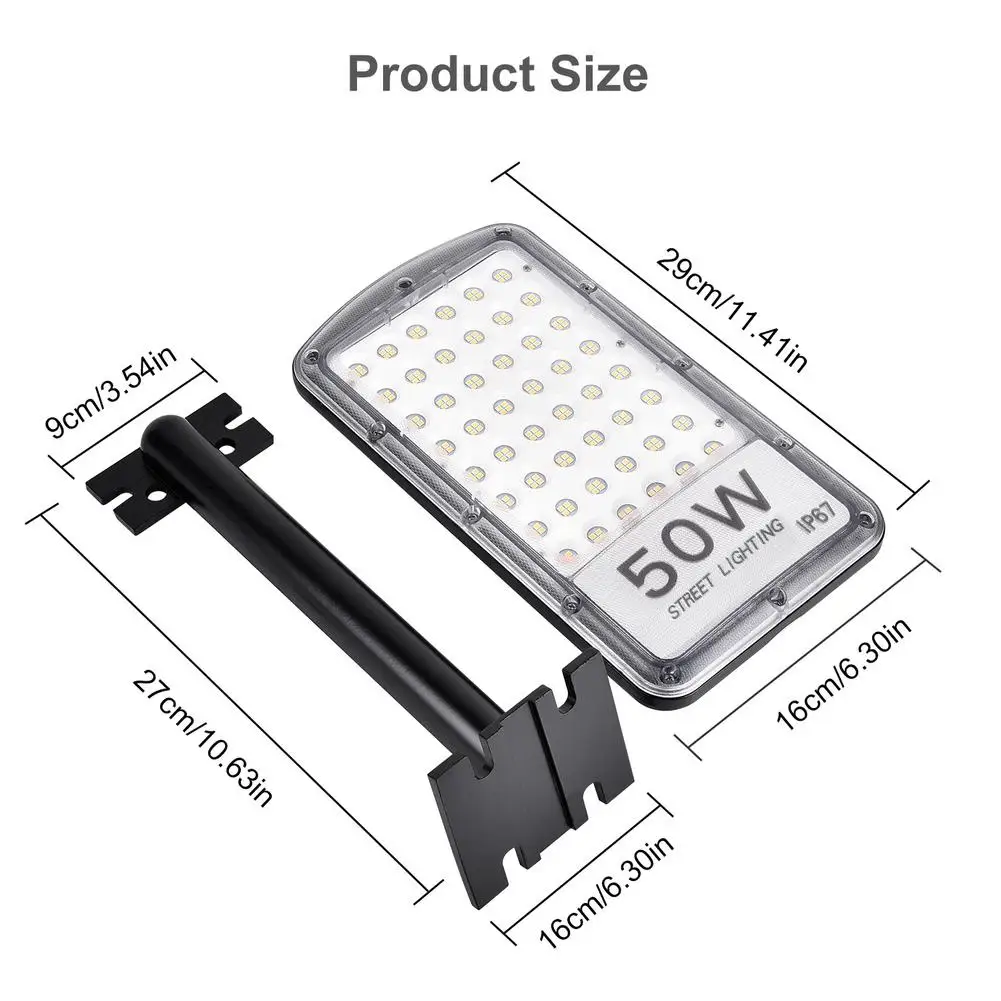 

50W Led Street Light Parking Lot Yard Barn Wall Lamp Waterproof Industrial Flood Light Garden Square Highway Road Lamp IP67 110v
