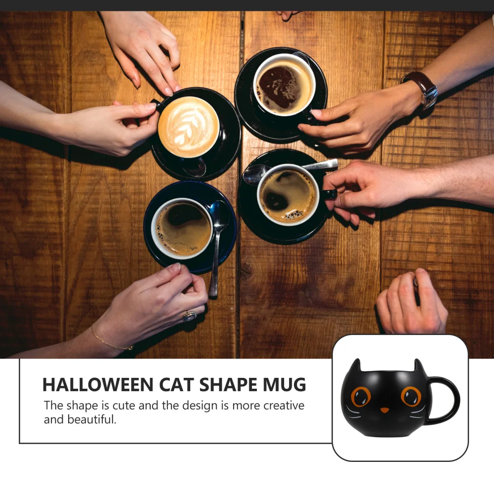 

1 Pc Ceramic Mug Creative Mug Ceramic Coffee Cup (Black)