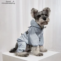 reflective adjustable pet dog rain coat hoody waterproof jackets outdoor puppy raincoat for dogs cats apparel clothes wholesale