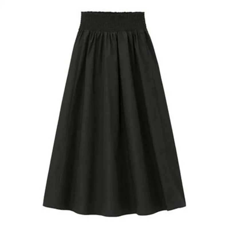 New Spring Autunm Elegant maxi long Skirts Womens Office Skirt Cotton linen plus size 5XL 6XL 7XL elegant skirts