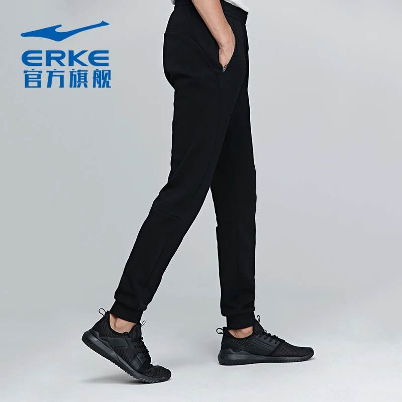 

Erke autumn and winter sports zipper pants knitted pants men's casual pants men's casual pants