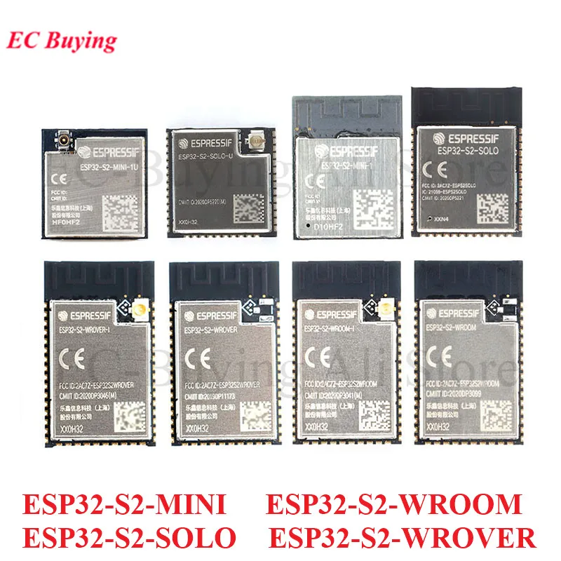 ESP32-S2-WROVER-I S2-WROOM S2-WROVER-I S2-SOLO S2-SOLO-U S2-MINI-1U S2-MINI-1 4MB 32bit ESP32 S2 Chip WiFi MCU Wireless Module
