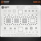 Трафарет AMAOE SAM:14 SAM14 для SAMSUNG A10- A70 Exynos7870 7904 9610, трафарет для реболлинга процессора SM5713 S2MU005X03 77656-11 S515 S527S