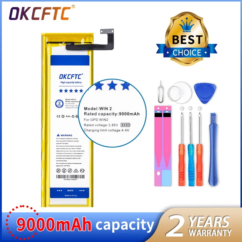 OKCFTC 9000mAh 6438132-2S Battery for GPD WIN2 WIN 2 Handheld Gaming Laptop